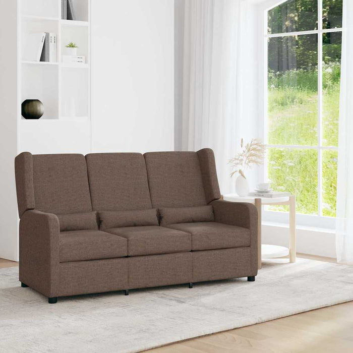 Fotoliu rabatabil cu 3 locuri, gri taupe, material textil WALTI
