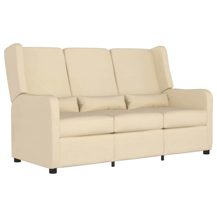 Canapea rabatabilă cu 3 locuri, crem, material textil WALTI