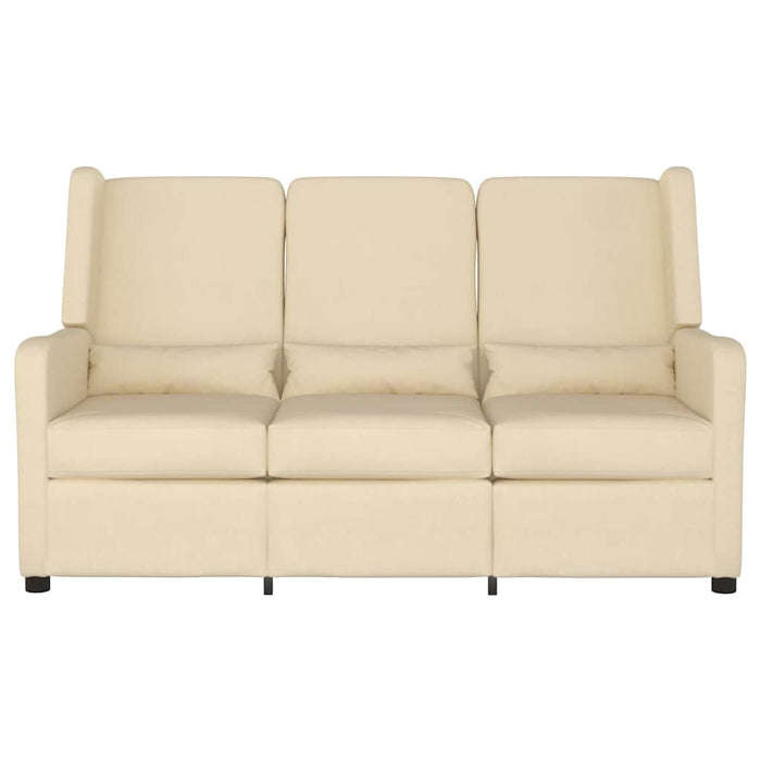 Canapea rabatabilă cu 3 locuri, crem, material textil WALTI