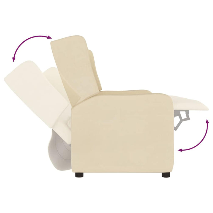Canapea rabatabilă cu 3 locuri, crem, material textil WALTI