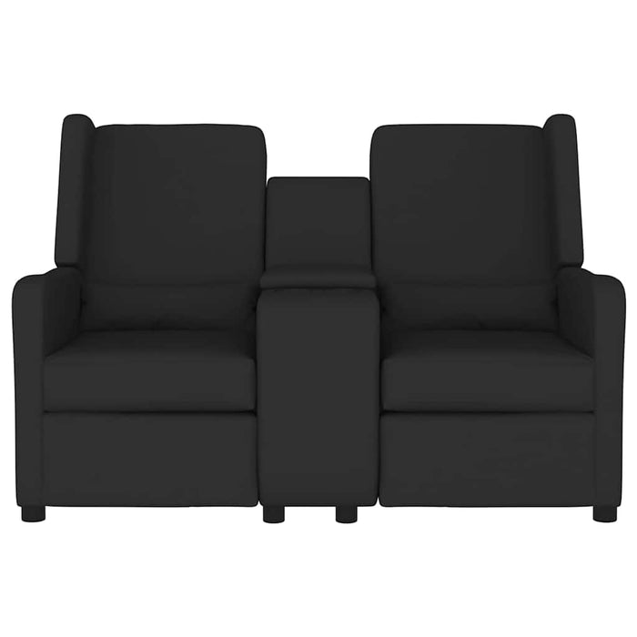Fotoliu rabatabil cu 2 locuri/suport de pahar, negru, textil WALTI