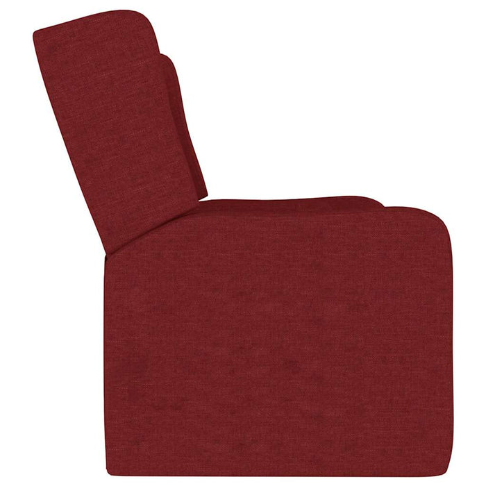 Fotoliu rabatabil, 2 locuri/suport pahar, roșu vin, textil WALTI