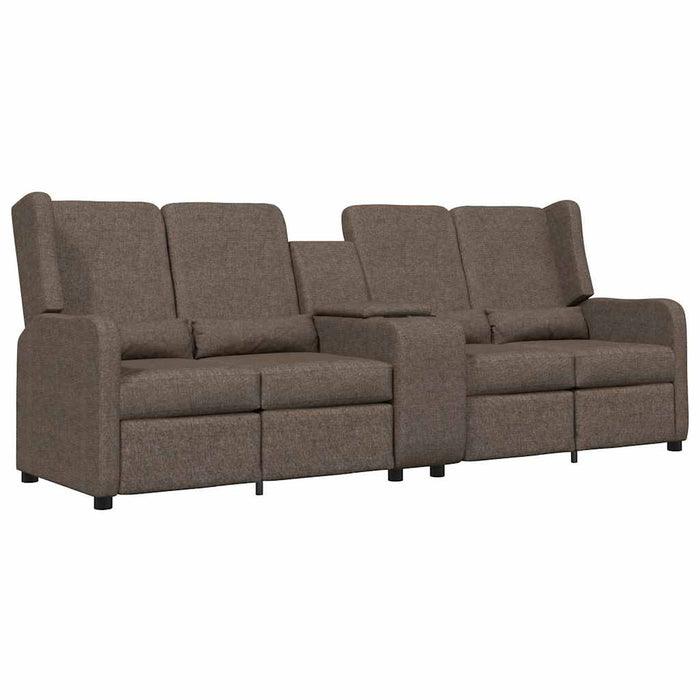 Fotoliu rabatabil cu 4 locuri/suport pahar, gri taupe, textil WALTI