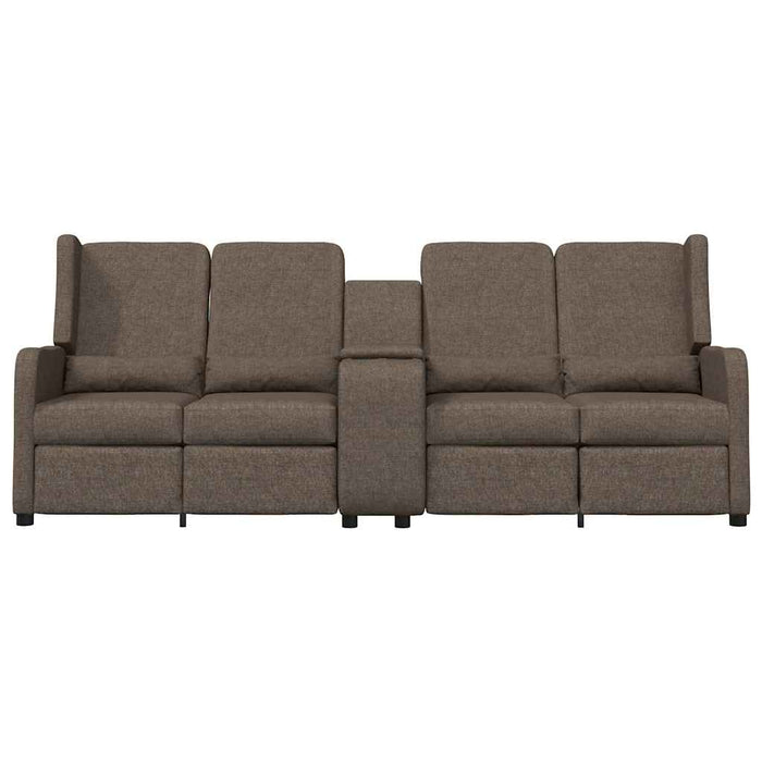 Fotoliu rabatabil cu 4 locuri/suport pahar, gri taupe, textil WALTI