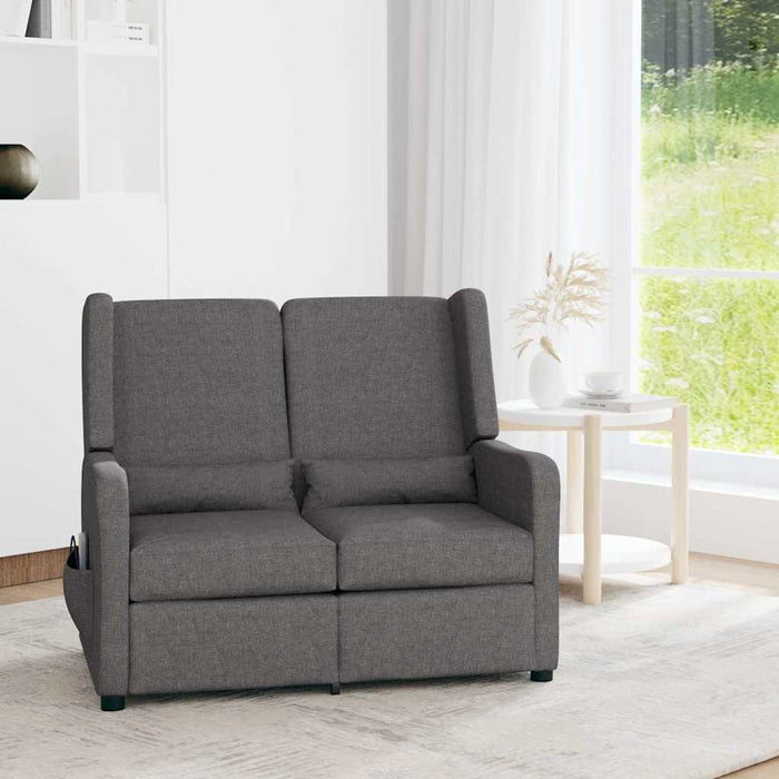 Fotoliu rabatabil de masaj, 2 locuri, gri deschis, textil WALTI