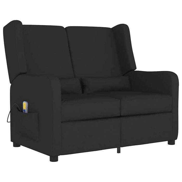 Fotoliu de masaj rabatabil, 2 locuri, negru, material textil WALTI