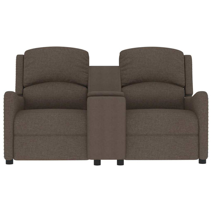 Fotoliu rabatabil cu 2 locuri/suport pahare, gri taupe, textil WALTI