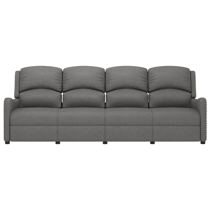 Fotoliu rabatabil cu 4 locuri, gri deschis, material textil WALTI