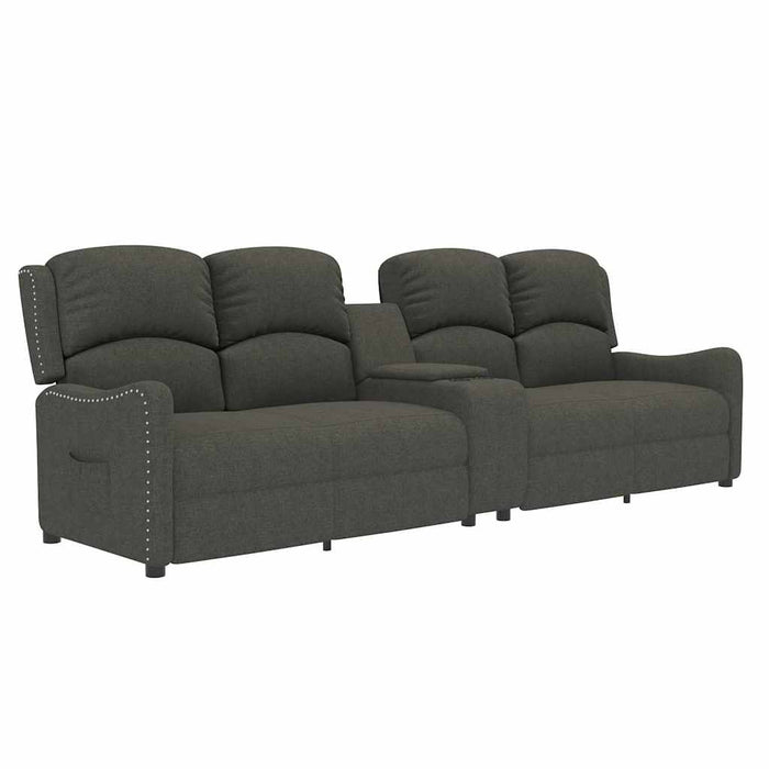 Fotoliu rabatabil 4 locuri/suport pahare, gri închis, textil WALTI