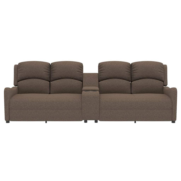 Fotoliu rabatabil cu 4 locuri/suport pahare, gri taupe, textil WALTI