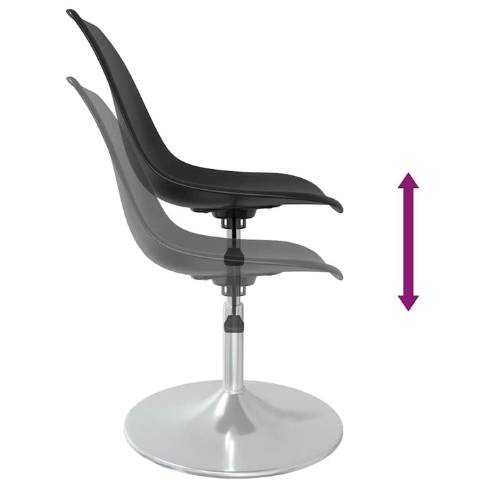 Scaune de bucătărie pivotante, 6 buc., negru, PP WALTI