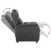 Fotoliu recliner Gri închis 67.5 x 93.5 x 101.5 cm țesătură - WALTI WALTI