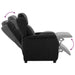 Fotoliu recliner Negru 67.5 x 93.5 x 101.5 cm țesătură - WALTI WALTI