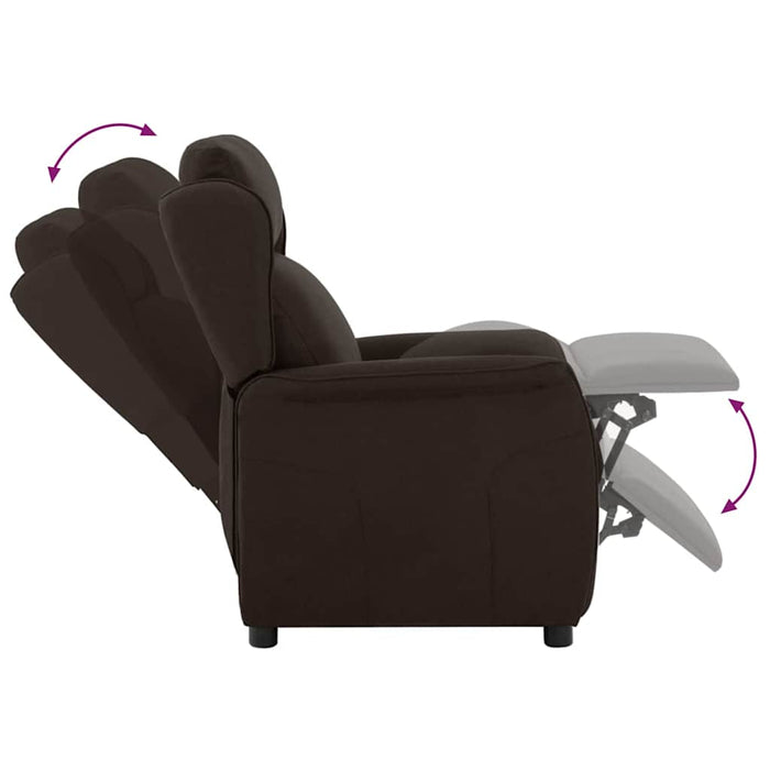 Fotoliu recliner Maro închis 67.5 x 93.5 x 101.5 cm țesătură - WALTI WALTI