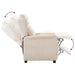 Fotoliu recliner Crem 66.5 x 94 x 101.5 cm Poliester - WALTI WALTI