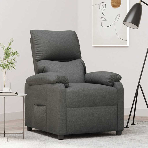Fotoliu rabatabil, gri închis, material textil - WALTI WALTI