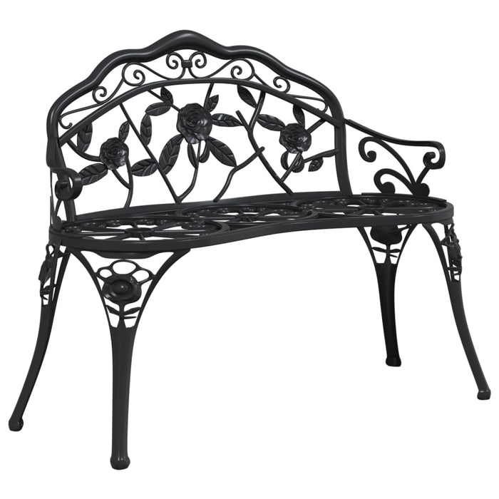 Bancă de grădină, negru, 100 cm, aluminiu turnat - WALTI WALTI