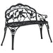 Bancă de grădină, negru, 100 cm, aluminiu turnat - WALTI WALTI