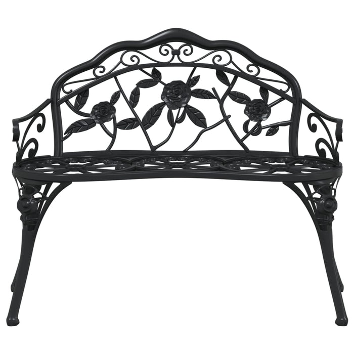 Bancă de grădină, negru, 100 cm, aluminiu turnat - WALTI WALTI