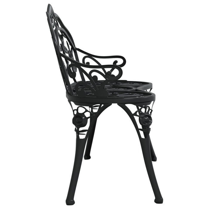 Bancă de grădină, negru, 100 cm, aluminiu turnat - WALTI WALTI