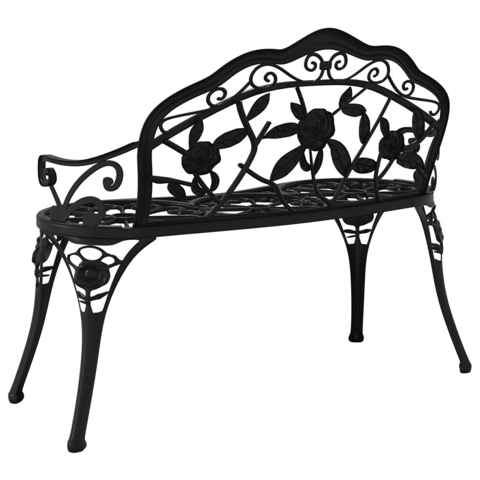 Bancă de grădină, negru, 100 cm, aluminiu turnat - WALTI WALTI