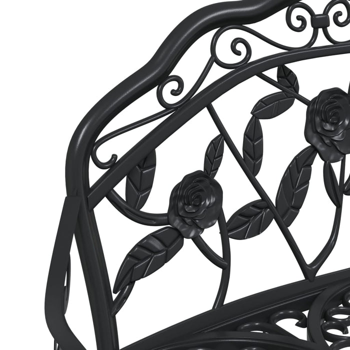 Bancă de grădină, negru, 100 cm, aluminiu turnat - WALTI WALTI