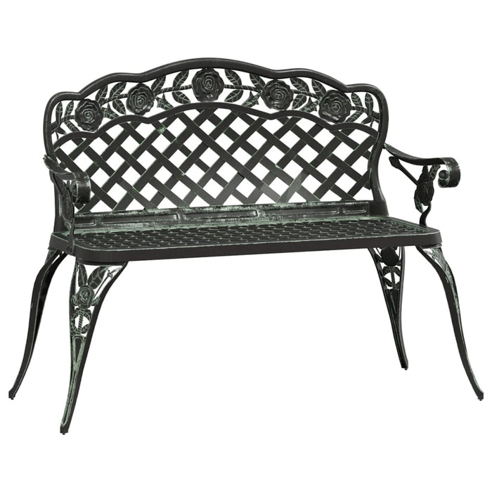 Bancă de grădină, verde, 108 cm, aluminiu turnat - WALTI WALTI