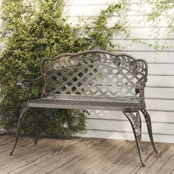 Bancă de grădină, verde, 108 cm, aluminiu turnat - WALTI WALTI