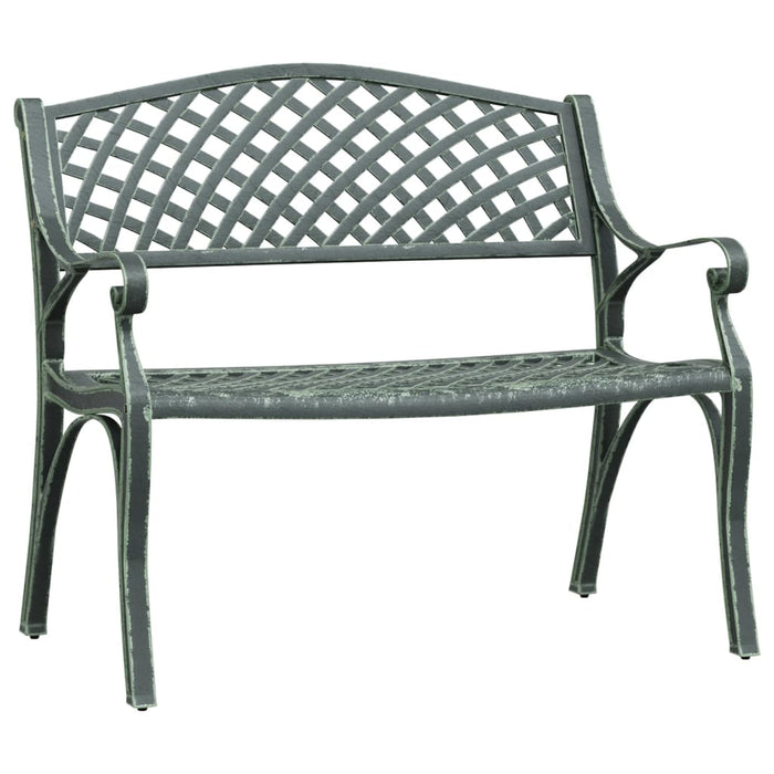Bancă de grădină, verde, 102 cm, aluminiu turnat - WALTI WALTI