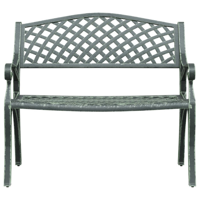 Bancă de grădină, verde, 102 cm, aluminiu turnat - WALTI WALTI