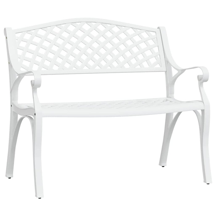 Bancă de grădină, alb, 102 cm, aluminiu turnat - WALTI WALTI