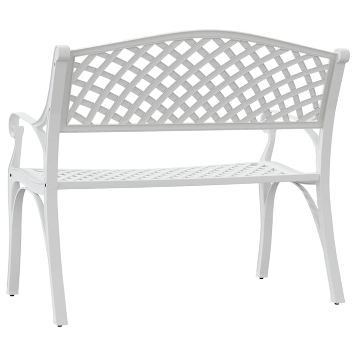 Bancă de grădină, alb, 102 cm, aluminiu turnat - WALTI WALTI