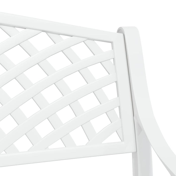 Bancă de grădină, alb, 102 cm, aluminiu turnat - WALTI WALTI