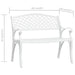 Bancă de grădină, alb, 102 cm, aluminiu turnat - WALTI WALTI