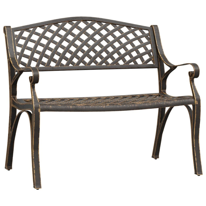 Bancă de grădină, bronz, 102 cm, aluminiu turnat - WALTI WALTI