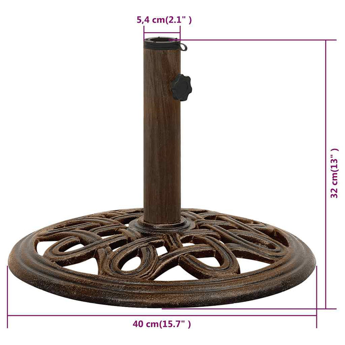 Suport de umbrelă, bronz, 40x40x32 cm, fontă - WALTI WALTI