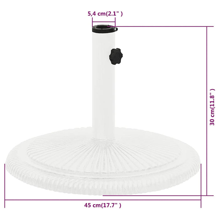Bază de umbrelă, alb, 45x45x30, fontă - WALTI WALTI