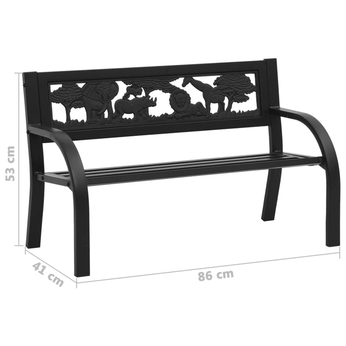 Bancă de grădină pentru copii, 86 cm, oţel - WALTI WALTI
