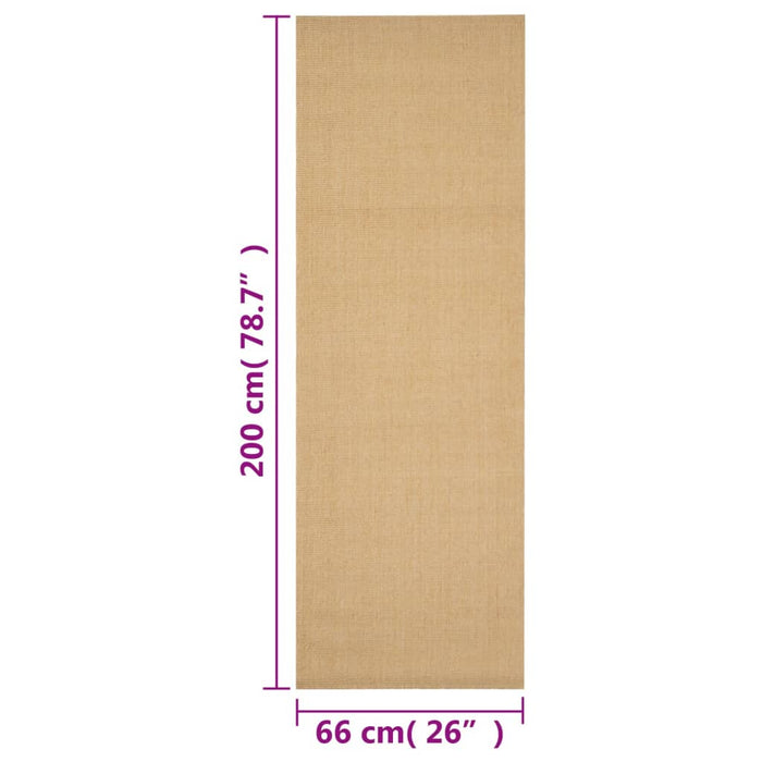 Covor din sisal, natural, 66x200 cm - WALTI WALTI
