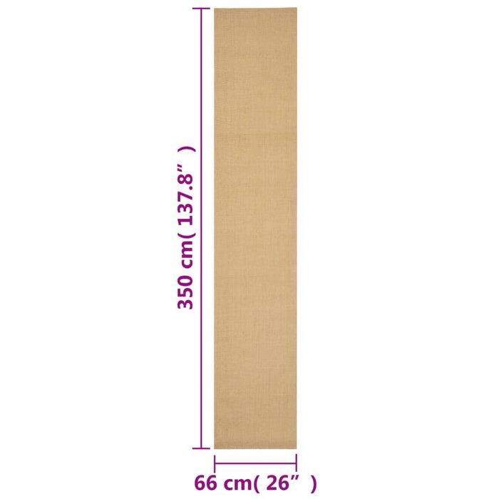 Covor din sisal, natural, 66x350 cm - WALTI WALTI