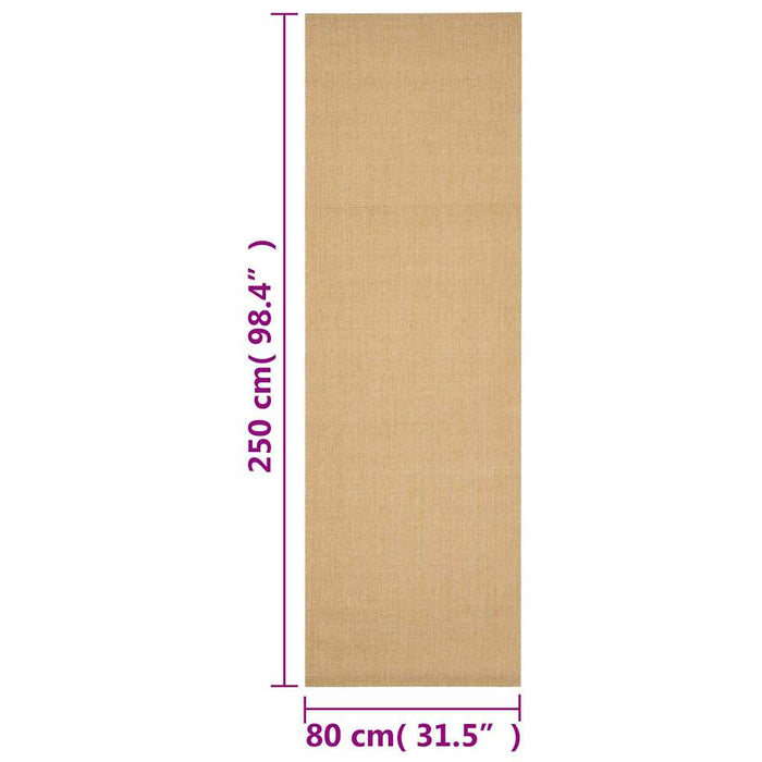 Covor din sisal, natural, 80x250 cm WALTI