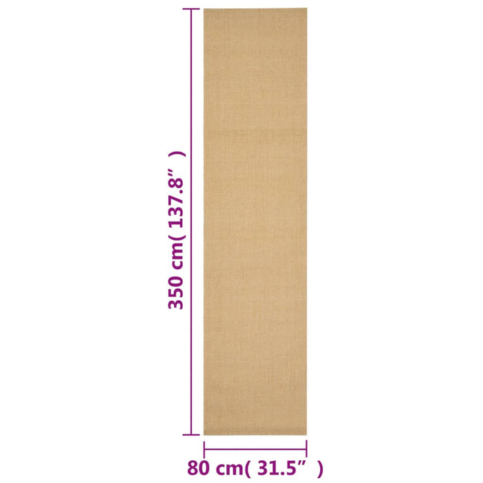 Covor din sisal, natural, 80x350 cm - WALTI WALTI
