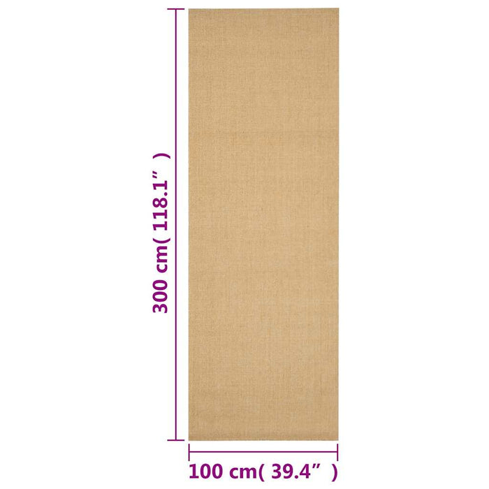 Covor din sisal, natural, 100x300 cm - WALTI WALTI