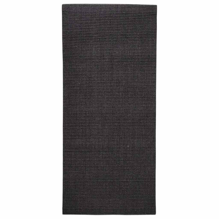 Covor din sisal natural, negru, 66x150 cm WALTI