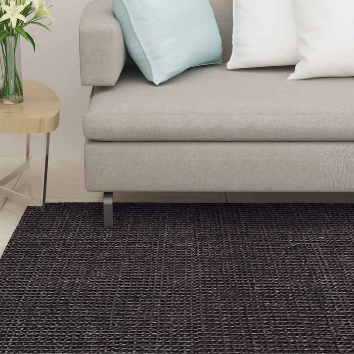 Covor din sisal natural, negru, 66x150 cm WALTI