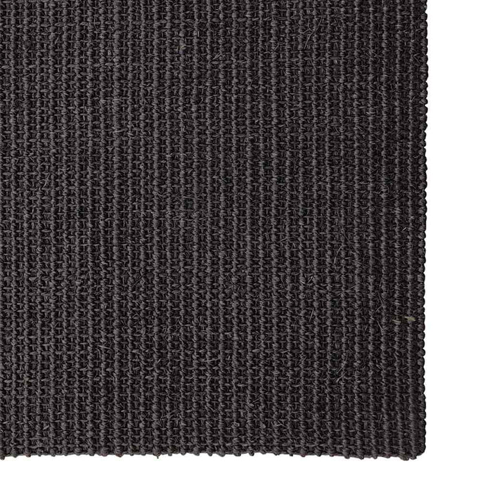 Covor din sisal natural, negru, 80x350 cm WALTI