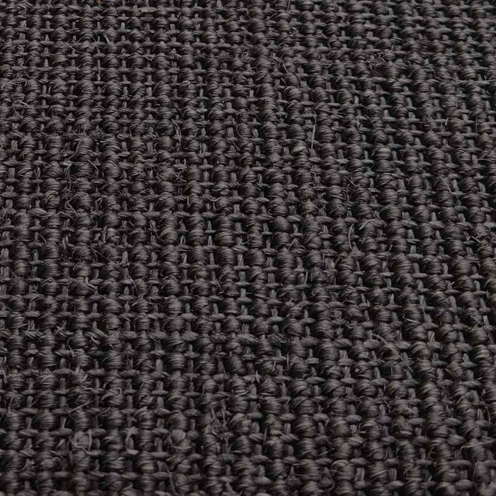 Covor din sisal natural, negru, 80x350 cm WALTI