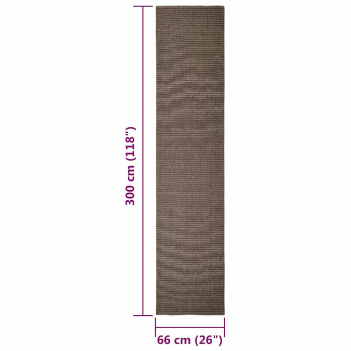 Covor din sisal natural, maro, 66x300 cm WALTI