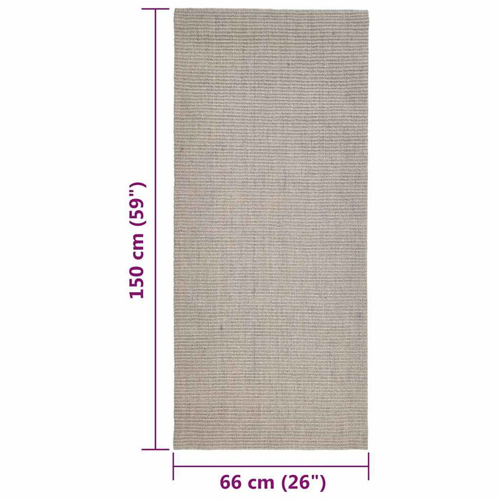 Covor din sisal natural, nisipiu, 66x150 cm WALTI