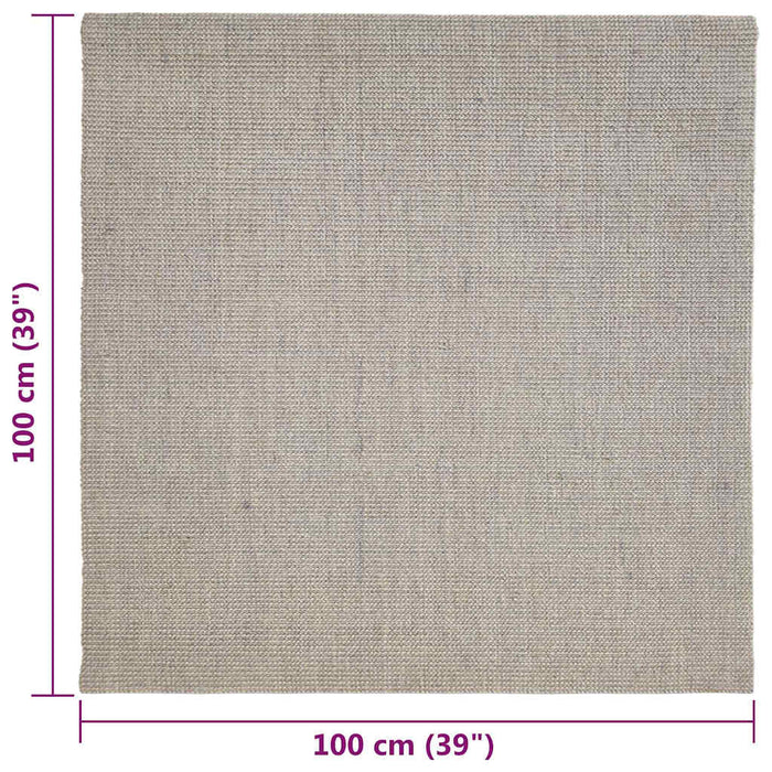 Covor din sisal natural, nisipiu, 100x100 cm WALTI